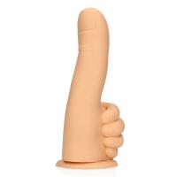 Телесный фаллоимитатор в форме пальца Thumbs Up - 17,2 см.